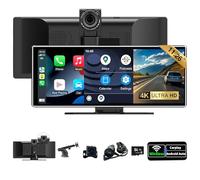 SCUMAXCON Carplay Écran Tactile IPS 11,26 Pouces sans Fil Carplay Android Auto Airplay 4K Caméra de recul 1080p Bluetooth GPS Navigation FM Haut-Parleur intégré Console Centrale Lecteur multimédia