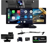 Scumaxcon Carplay Sans Fil Écran Tactile 11.26"" Cadre Noir Avec, Android Auto Airplay Caméra 4k Bluetooth Gps Fm Haut-Parleur Intégré \U2013 Console Centrale Lecteur Multimédia Voiture[Z487]