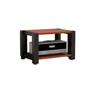 Scumlovy Étagère audiovisuelle, Meuble TV d'angle pour Platine Vinyle, Meuble Hi-FI, Tour Audio, Meuble multimédia avec Hauteur réglable, Petit Meuble TV Moderne (Brun rougeâtre).