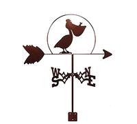 Scumlovy Girouette Cheval Surfeur Design Rétro Girouette Indicateur de Direction du Vent Outil de Mesure en Acier Inoxydable avec Support de Montage pour Ornement de Jardin Patio Cour
