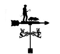 Scumlovy Girouette Pie Oiseau Fille Libre Piquet de Jardin en Acier Inoxydable girouette Outils de Mesure indicateur de Direction du Vent girouette adapté aux Produits métalliques extérieurs