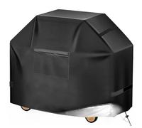 Scumlovy Housse de protection pour barbecue Weber Genesis II, série LX 300 et grills à gaz, 600D, imperméable, résistante à la décoloration, protection contre les intempéries, noir, 147,3 x 61 x 116,8