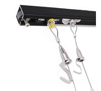 Scumlovy Kit de système d'accrochage de Tableaux au Plafond pour galerie d'art, Rail de présentation Photo Robuste avec câbles en Acier de 3, 5, 6, 8 ou 10 Pieds de Long pour bibliothèques, musées e