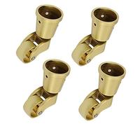 Scumlovy Lot de 4 roulettes pivotantes en Laiton Massif pour Meubles, Table, Chariot, Fixation en coupelle, capacité de Charge de 150 kg, différentes Tailles, avec vis, Finition dorée (22 mm/0,9 po)