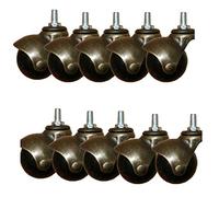 Scumlovy roulettes à Billes en Bronze doré Antique de 5 cm, filetées M8/M10, pour Meubles, chaises de Bureau, canapés et Tables Basses, durables et élégantes (M10, 10 pièces)