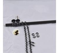 Scumlovy Système d'accrochage de Cadres Photo en Laiton, kit de Suspension pour Tableaux et œuvres d'art, Barre Murale en Laiton avec Crochets à chaîne, pour la décoration intérieure et Les musées.