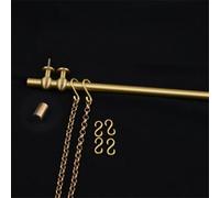 Scumlovy Système d'accrochage de Cadres Photo en Laiton, kit de Suspension pour Tableaux et œuvres d'art, Barre Murale en Laiton avec Crochets à chaîne, pour la décoration intérieure et Les musées.