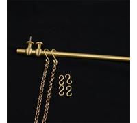 Scumlovy Système d'accrochage de Cadres Photo en Laiton, kit de Suspension pour Tableaux et œuvres d'art, Barre Murale en Laiton avec Crochets à chaîne, pour la décoration intérieure et Les musées.