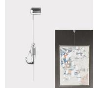 Scumlovy Système de Suspension pour Tableaux avec Fil Transparent de 2,5 m (1,6 pi / 3,3 pi / 4,9 pi / 6,5 pi / 8,2 pi / 9,8 pi) pour l'exposition de Photos, kit de Suspension amélioré pour Cadres ph