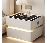 Scumlovy Verrou à combinaison pour table de nuit, table de chevet avec lumière, charge sans fil, lumière LED moderne, capteur de table de chevet moderne, convient pour les bureaux, les chambres (Colo