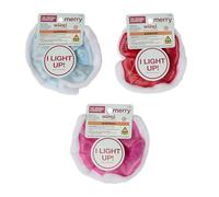 Scunci by Conair Lot de 3 chouchous lumineux - Cadeaux pour femmes - Cadeaux de vacances - Élastiques à cheveux - Accessoires pour cheveux pour femme - Cadeaux de Noël - Cadeaux de beauté - Rose, bleu