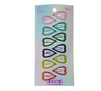 Scunci Lot de 12 barrettes à cheveux en forme de cœur pour enfants, couleurs assorties
