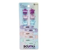 Scunci Lot de 12 mini pinces à cheveux assorties pastel