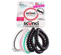 Scunci Lot de 4 queues de cheval en spirale avec noyau interne NS 6CT