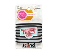 Scunci No-slip Grip Evolution Jelly Ponytailers, 14 Count, Colors May Vary by Scunci