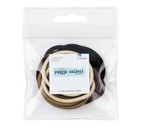 Scunci Prep Lot de 12 élastiques à cheveux sans dommages, couleurs neutres pour tous les types de cheveux, tenue solide, sans plis, sans métal, avec pochette de rangement, doux pour les cheveux