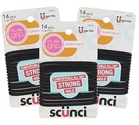 Scunci The Evolution No Slip Grip Gel Hair Ties Black - 14 CT (Pack Of 3)... by Scunci
