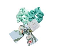 Scunci Trend Collection Lot de 3 chouchous en satin Vert menthe