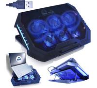 Scutum -Ventilateur Pc Avec 6 Ventilateurs Et Rétroéclairage Led Bleu, Accessoire Pc, Support Pour Ordinateur Refroidisseur Pc, Laptop Cooler, Éclairage Rgb, Réglage De 4 Niveaux[POU6264865]