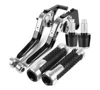 SCUUBE Leviers DE Frein Et d'embrayage Pliables Réglables, Accessoires DE Moto, Extrémités DE Poignées DE Guidon pour Suzuki V-Strom 800 DE ADV 2023 2024 2025 Leviers de Moto(Argent)