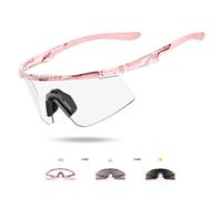 SCVCN Lunette de Cyclisme Photochromique velo, UV400 Protection, TR90 matériau, Lunettes de Soleil Sportives Transparentes pour Hommes et Femmes, Adaptées pour le Cyclisme, la Course, la Conduite 10