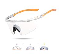 SCVCN Lunette de Cyclisme Photochromique velo, UV400 Protection, TR90 matériau, Lunettes de Soleil Sportives Transparentes pour Hommes et Femmes, Adaptées pour le Cyclisme, la Course, la Conduite 007