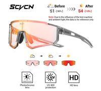 Scvcn Nouvelles Lunettes De Soleil Photochromiques Sports De Plein Air Vélo Lunettes De Cyclisme Homme Vtt Lunettes De Randonnée Femmes Conduite Vélo Uv400 Lunettes - Type Photochromic-16-1lens