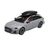 SCVWKAJA Véhicule Réplique Fidèle De Voiture 1:18 pour Audi RS6 Modèle De Voiture Simulé Modèle Classique Collection D'ornements en Métal Présentoir Véhicules à Moteur(Titanium)