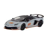 SCVWKAJA Véhicule Réplique Fidèle De Voiture 1:18 pour Lamborghini Aventador SVJ63 Exquise Réplique Voiture en Alliage Décoration Artisanale De Simulation Classique Véhicules à Moteur(Chrome)