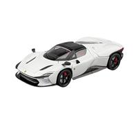 SCVWKAJA Véhicule Réplique Fidèle De Voiture 1:22 pour Ferrari LAFA SP3 Modèle Voiture Luxe en Alliage Simulation Collection Modèles De Voitures Statiques en Métal Véhicules à Moteur(White)