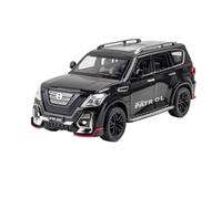 SCVWKAJA Véhicule Réplique Fidèle De Voiture 1:24 for Les Modèles De Voitures Réalistes Nissan Patrol, Sons Et Lumières for Améliorer L'atmosphère du Bureau Véhicules à Moteur(Black)