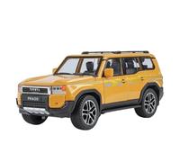 SCVWKAJA Véhicule Réplique Fidèle De Voiture 1:24 for Toyota Prado, Modèles Voitures Réalistes Et Polyvalents, Sons Et Lumières for Améliorer L'atmosphère du Bureau Véhicules à Moteur(Yellow)
