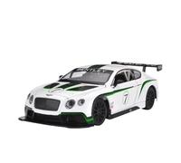SCVWKAJA Véhicule Réplique Fidèle De Voiture 1:24 pour Bentley Continental GT3 Réplique Statique en Alliage Modèle Voiture Course De Collection Ornements De Bureau Véhicules à Moteur(White)