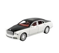SCVWKAJA Véhicule Réplique Fidèle De Voiture 1:24 pour Bentley Mulsanne Classic Alloy Car Model Replica Exhibition Hall Collection Ornaments Véhicules à Moteur(White)