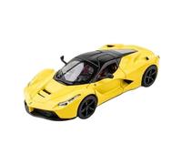 SCVWKAJA Véhicule Réplique Fidèle De Voiture 1:24 pour Ferrari LaFerrari Alliage Modèle De Voiture De Luxe Réplique Métal Voiture De Sport Décoration De Chambre Véhicules à Moteur(Yellow)