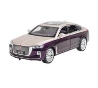 SCVWKAJA Véhicule Réplique Fidèle De Voiture 1:24 pour Hongqi H9 Mini-modèle De Voiture De Sport en Alliage Métallique Collection Ouvrable Et Refermable Véhicules à Moteur(Purple)