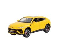 SCVWKAJA Véhicule Réplique Fidèle De Voiture 1:24 pour Lamborghini Urus SUV Métal Échelle Modèle De Voiture Roue Rotative Alliage Luxe Berline Décoration Véhicules à Moteur(Yellow)