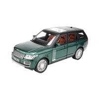 SCVWKAJA Véhicule Réplique Fidèle De Voiture 1:24 pour Land Rover Range Realistic Modèles De Voitures Sons Et Lumières pour Une Ambiance De Bureau Optimale Véhicules à Moteur(Green)