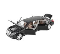 SCVWKAJA Véhicule Réplique Fidèle De Voiture 1:24 pour Maybach S600 Modèle De Voiture en Alliage Métallique Collection Ornements Décoratifs Véhicules à Moteur(Black)