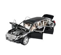 SCVWKAJA Véhicule Réplique Fidèle De Voiture 1:24 pour Maybach S600 Modèle De Voiture en Alliage Simulation Décoration De Salle D'exposition Véhicules à Moteur(Black)