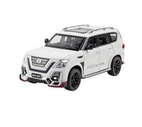 SCVWKAJA Véhicule Réplique Fidèle De Voiture 1:24 pour Nissan Patrol Modèle De Voiture De Collection Véhicule Tout-Terrain en Alliage À L'échelle Classique Véhicules à Moteur(White)