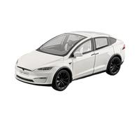 SCVWKAJA Véhicule Réplique Fidèle De Voiture 1:24 pour Tesla Model X Modèle De Voiture Luxe en Alliage Simulation Collection Modèles De Voitures Statiques en Métal Véhicules à Moteur(White)