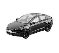 SCVWKAJA Véhicule Réplique Fidèle De Voiture 1:24 pour Tesla Model X Modèle De Voiture Luxe en Alliage Simulation Collection Modèles De Voitures Statiques en Métal Véhicules à Moteur(Black)