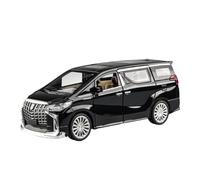SCVWKAJA Véhicule Réplique Fidèle De Voiture 1:24 pour Toyota Alphard MPV Mini Alliage Modèle De Voiture De Sport en Métal Peut Être Ouvert Et Fermé Collection Véhicules à Moteur(Black)