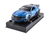 SCVWKAJA Véhicule Réplique Fidèle De Voiture 1:32 pour Chevrolet Camaro Modèle De Voiture en Alliage De Zinc Simulation Artisanat en Métal Décoration De Bureau Véhicules à Moteur(Blue)