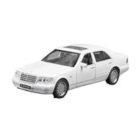SCVWKAJA Véhicule Réplique Fidèle De Voiture 1:32 pour Mercedes-Benz W140 Voiture Luxe en Alliage Métal Modèle Voiture Collection La Porte Voiture Peut Être Ouverte Véhicules à Moteur(White)