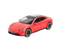 SCVWKAJA Véhicule Réplique Fidèle De Voiture 1:32 pour Porsche Taycan Modèle De Voiture Simulation Conception Course Édition Limitée Série De Collection Véhicules à Moteur(Red)