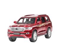 SCVWKAJA Véhicule Réplique Fidèle De Voiture 1:32 pour Toyota Land Cruiser Modèle De Voiture en Alliage avec Porte Ouvrable, Décoration De Bureau Véhicules à Moteur(Red)