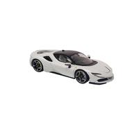 SCVWKAJA Véhicule Réplique Fidèle De Voiture 1/64 pour Ferrari SF90 Modèle De Voiture Classique en Alliage Collection Nostalgique Ornements Artisanaux Véhicules à Moteur(White)