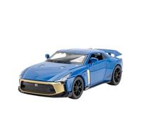 SCVWKAJA Véhicule Réplique Fidèle De Voiture Modèle De Voiture De Sport en Alliage Moulé sous Pression Échelle 1:32 pour Nissan GT-R50 Décoration De Bureau Véhicules à Moteur(Blue)